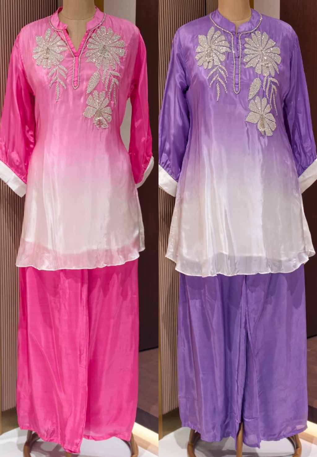 Ethereal Feel Dual-Tone Dream Ombre Co-Ord Set-14244 W100