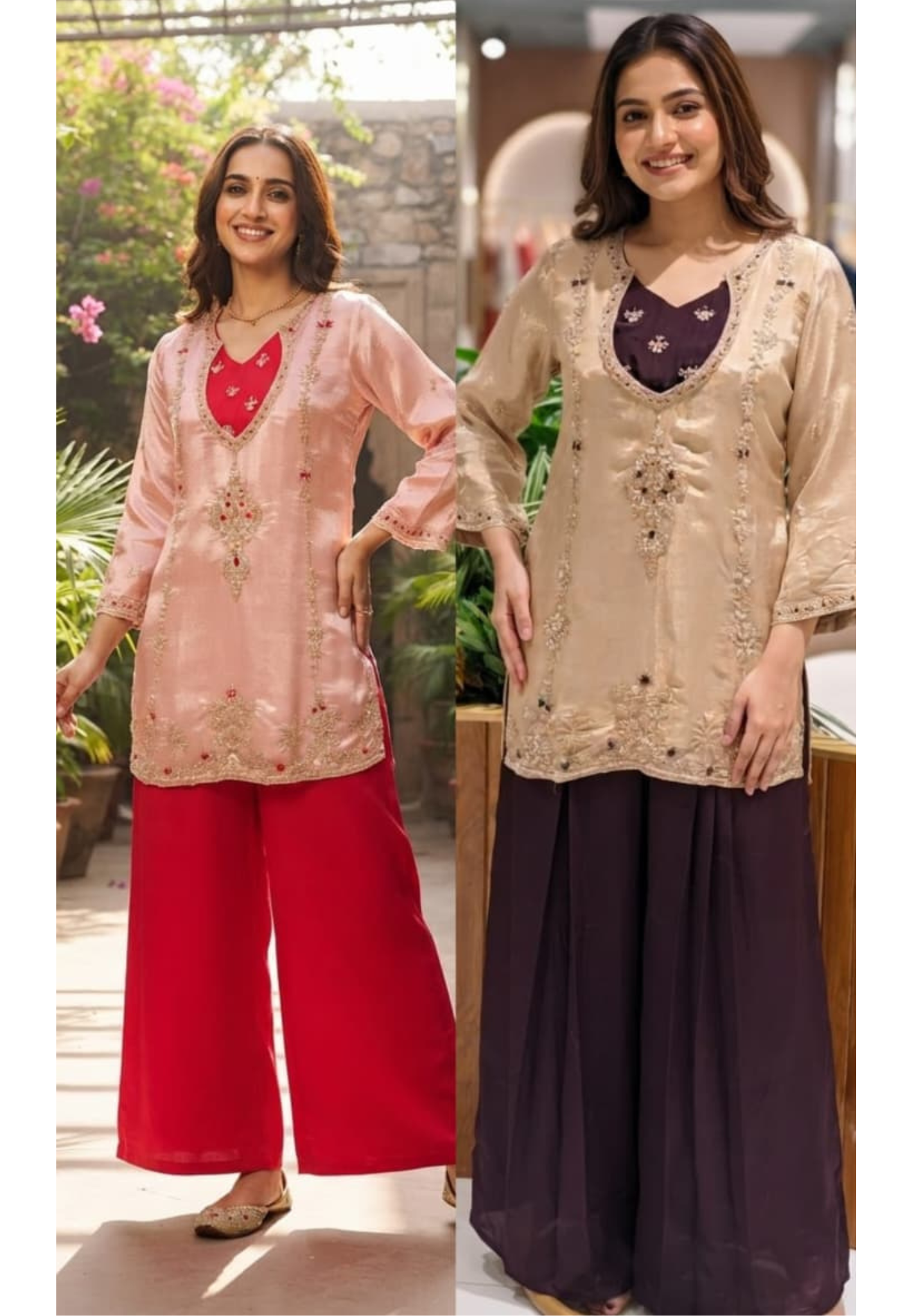 Elegant Zardosi Work Buster Style Festive Wear Fancy Co-Ord Set- 15370