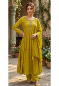 Festive Wear Surat Mulchanderi A-Line Full Suit with Dupatta-15159
