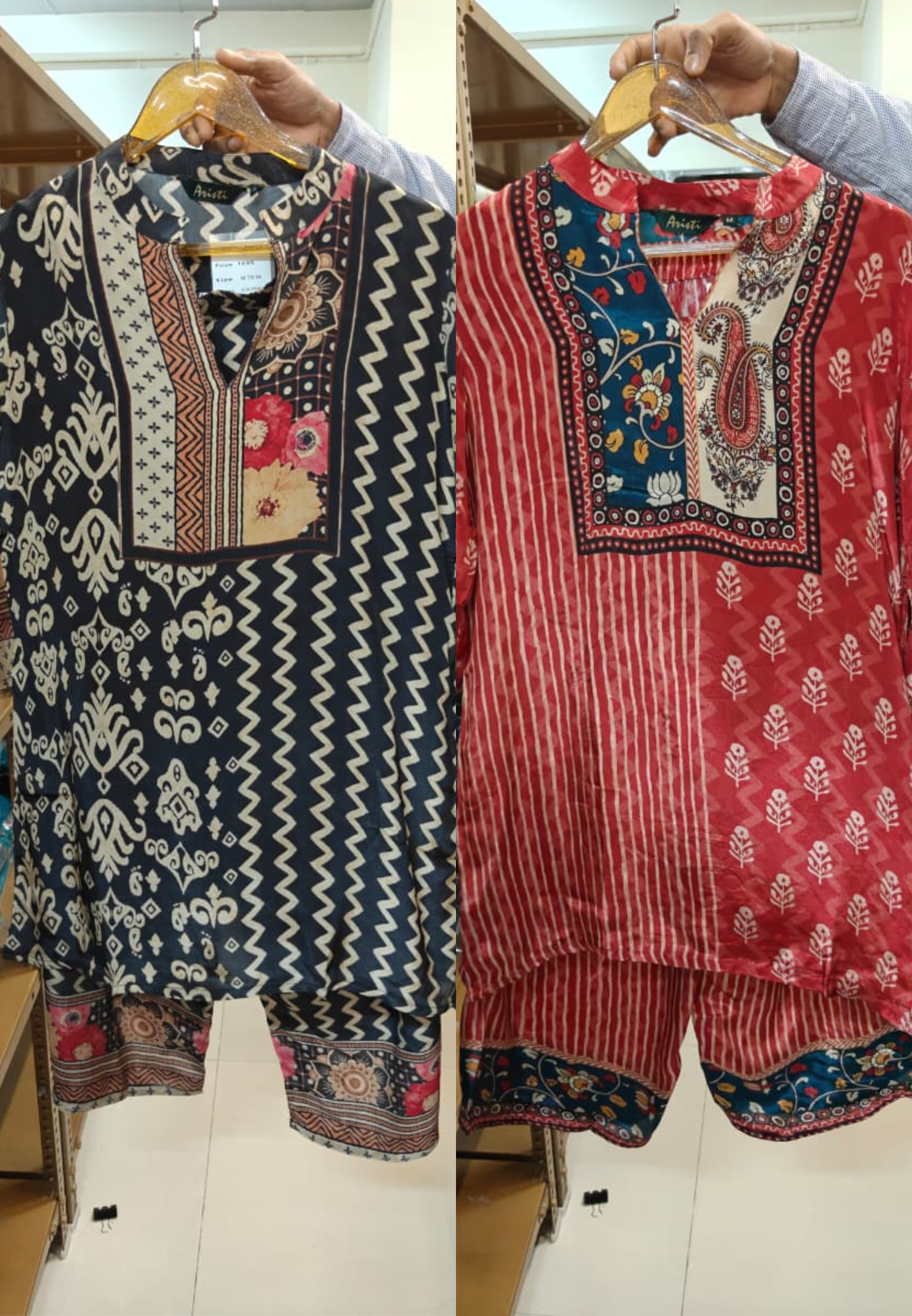 Colorful Multiprints Flowy Crepe Light Weight Casual Co-Ord Set- 15473