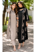 Fine Thread Embroidery Mango Buti Inspired A-Line Surat Mul-Chanderi Full Suit Set With Dupatta- 15566
