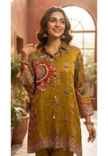 Lime Elegance Sun Inspired Floral Print Crepe Casual Shirts- 15434