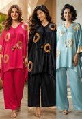 Very Stylish Sequin Elegance Over Sized Indo Wear Kurta With Palazzo Bottom- 15617
