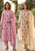 Aline Emnbroidered Side cut Suratmulchanderi Ful Suit Set with Dupatta-14937