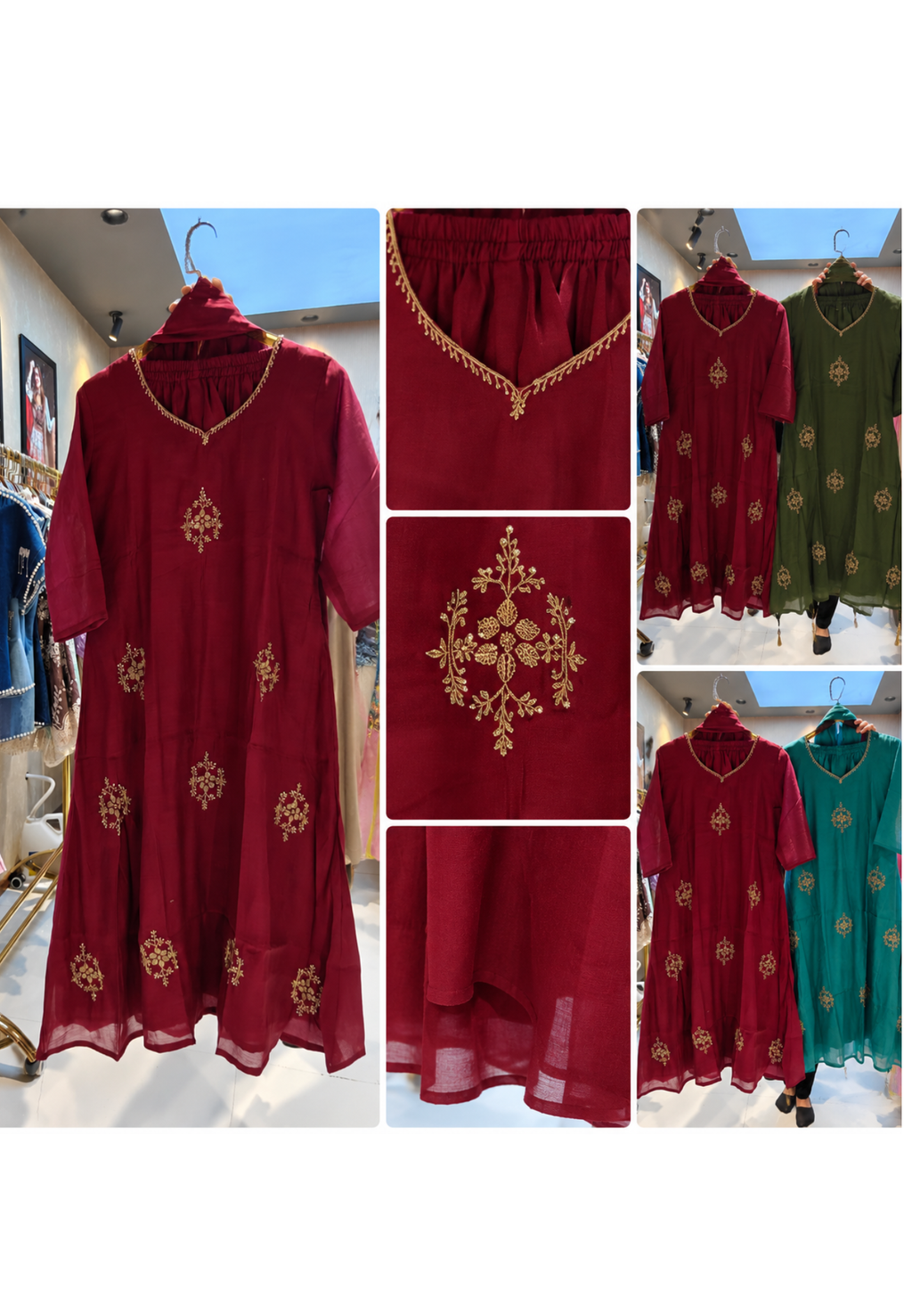 Aline Surat Mulchanderi Premium Embroidered Full Suit Set-15158