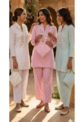 Sequin Tassel With Cut Dana Touch Yoke Elegant Co-Ord Set With Potli- 14255 W105