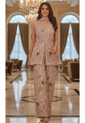 Exclusive Multi-Color Handwork Top and Palazzo Co-Ord Set with Mirror, Sequins & Thread Embroidery With Choker Dupatta