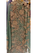 Printed Floral With Intricate Embroidery Highlights Minimal Lace Detailing Premium Unstiched Full Suit Set With Dupatta- 14403