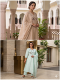 Premium Mul Cotton Embroidered Kurta Set with Dupatta- 14893