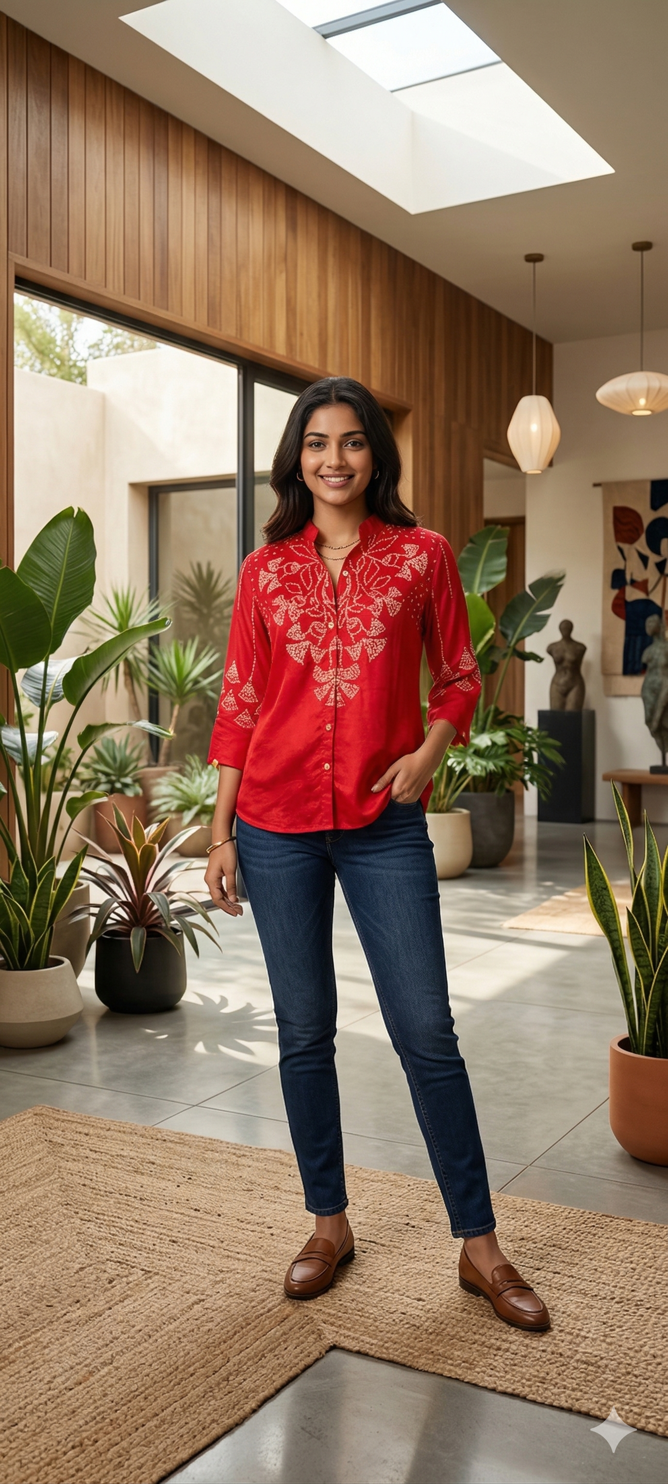 Floral Dotted Print Butter Shine Casual Wear Shirt In Crepe Fabric- 14021 W35