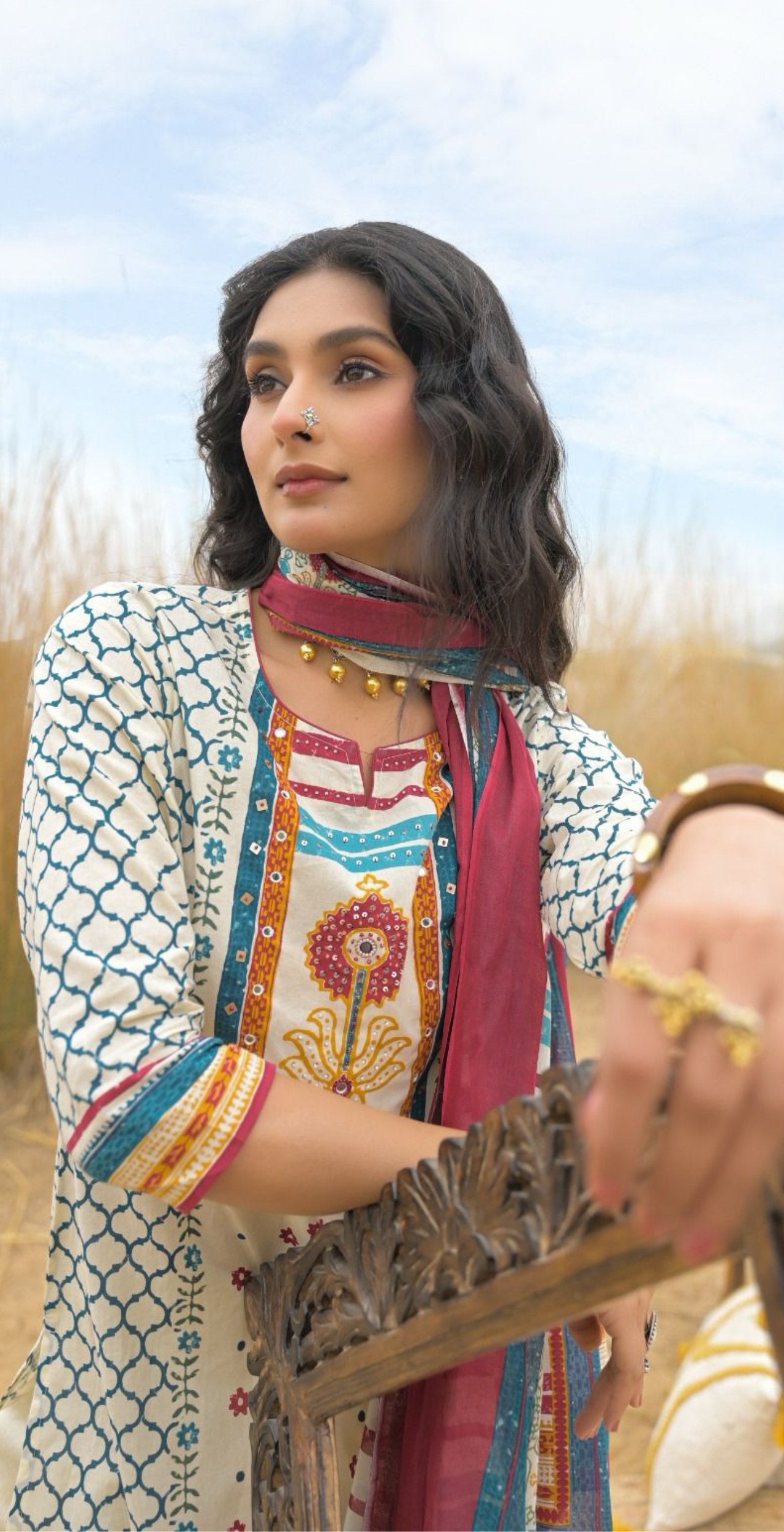 Comfort Fit Cotton Printed Ethnic Suit Set W06