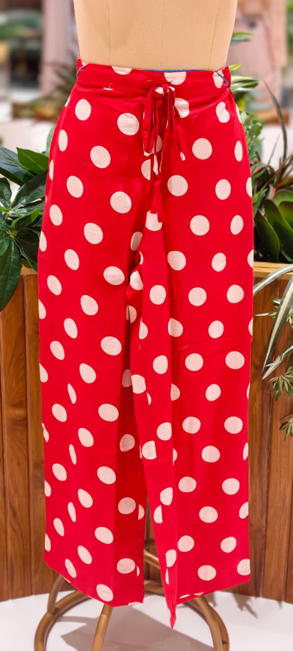 Sun Inspired Printed Kurta With Polka Dotted Pant In Premium Cotton Fabric- 14139 W68