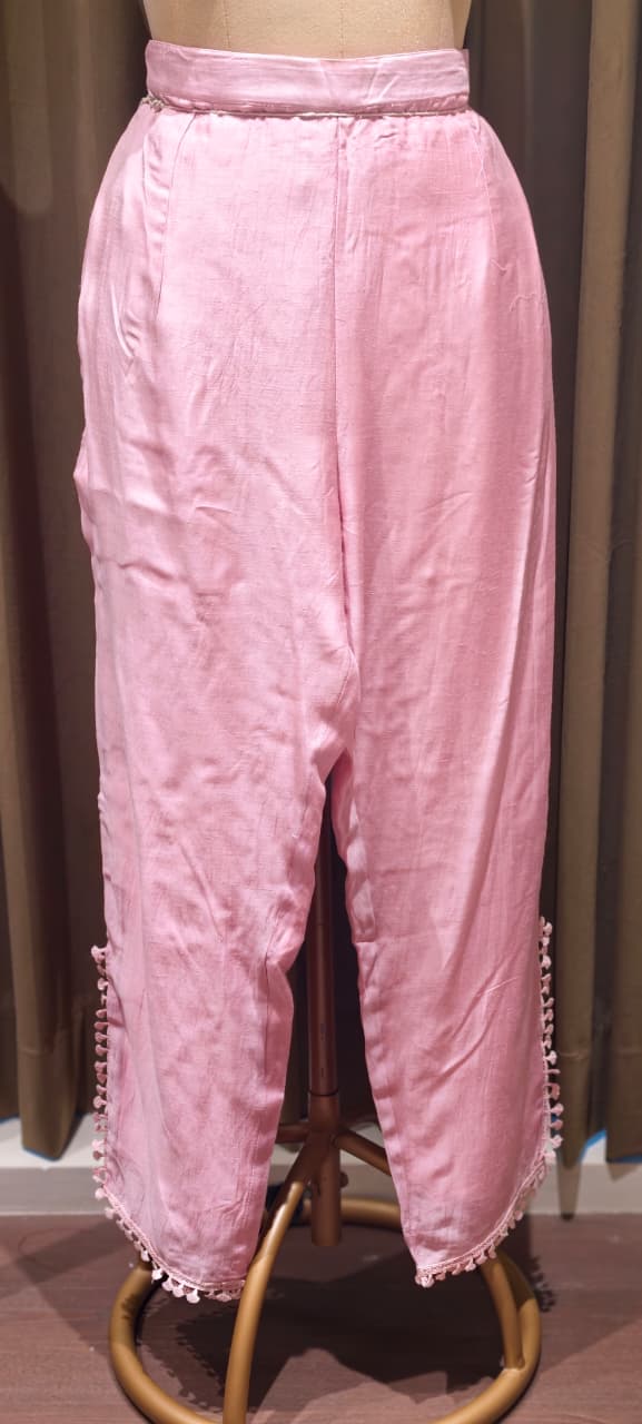 Sequin Tassel With Cut Dana Touch Yoke Elegant Co-Ord Set With Potli- 14255 W105