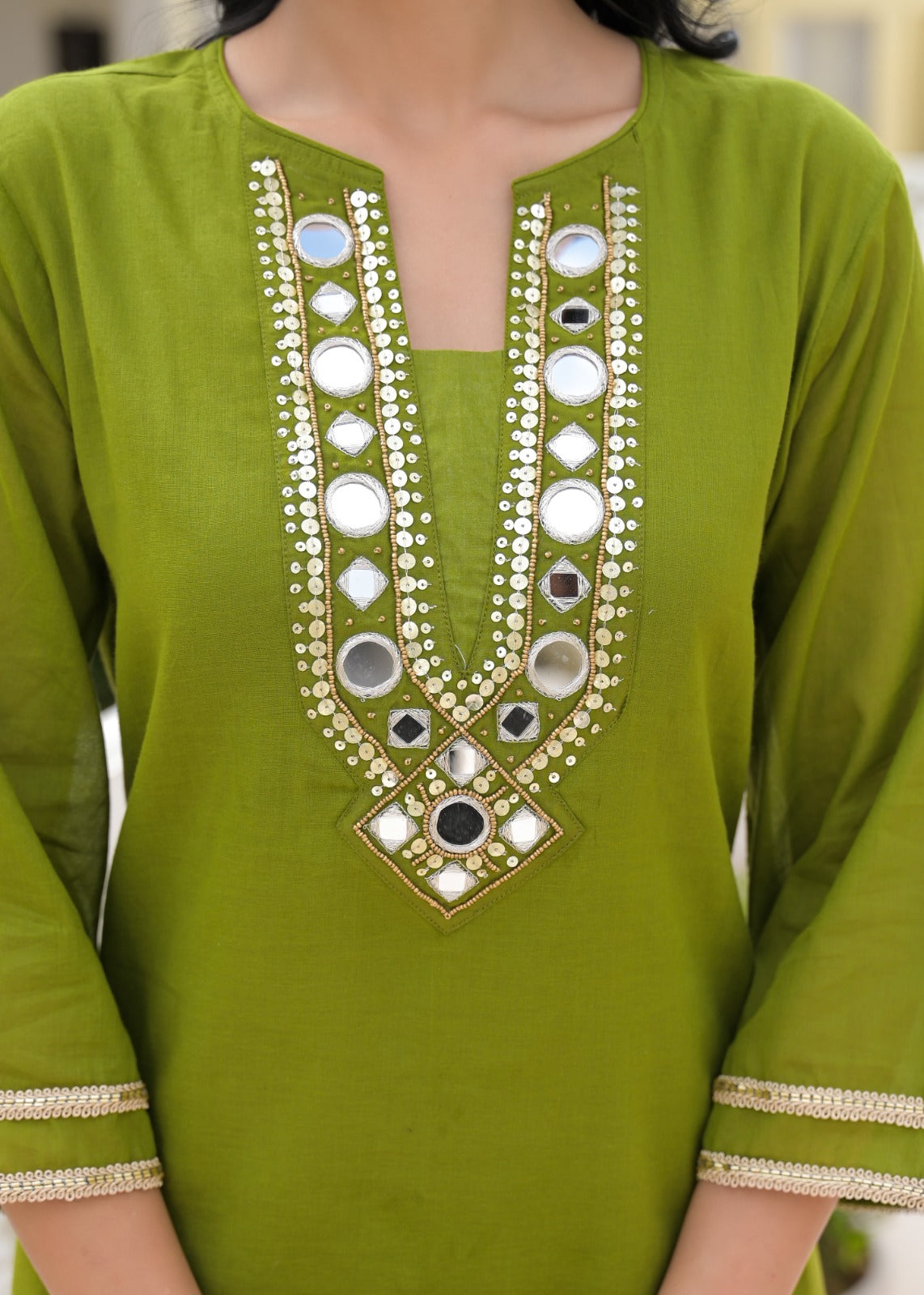 Royal Mirror Festive Glow Ensemble A-Line Mul-Cotton Full Suit Set With Dupatta- 14534 W161