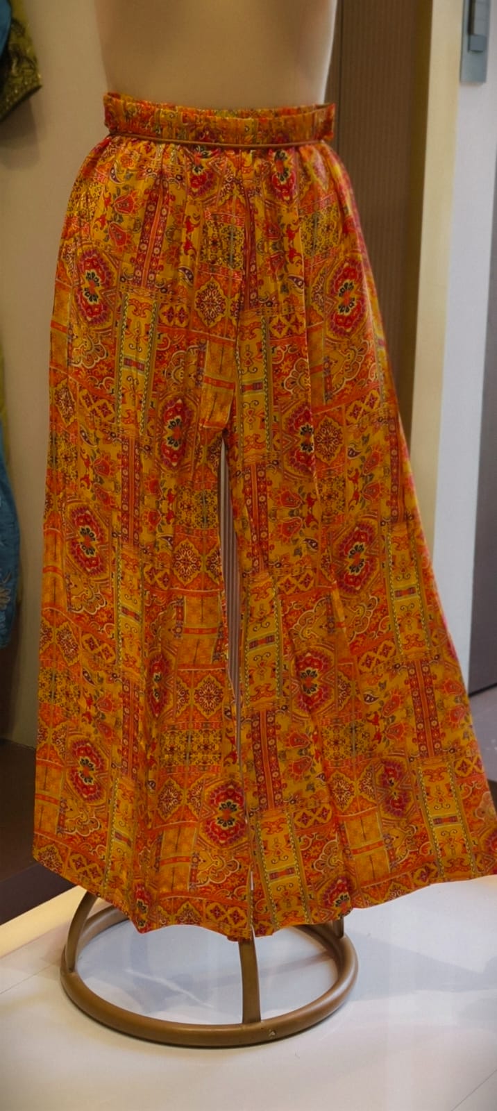 Rajasthani Inspired Patchwork High Contrast Crepe Kurta Pant Set With Pocket RB166