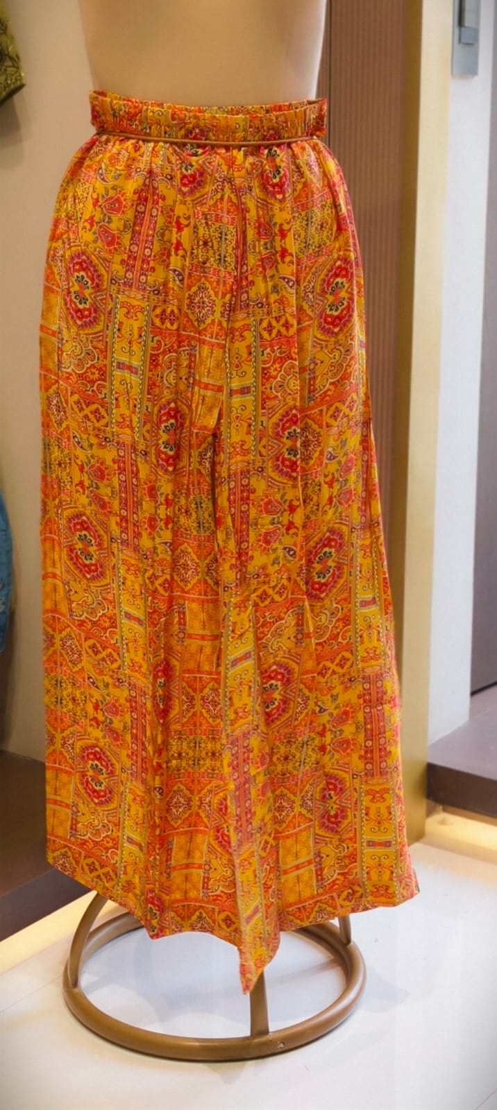 Rajasthani Inspired Patchwork High Contrast Crepe Kurta Pant Set With Pocket RB166