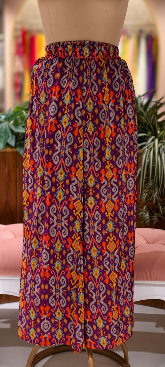 Rajasthani Inspired Patchwork High Contrast Crepe Kurta Pant Set With Pocket RB166