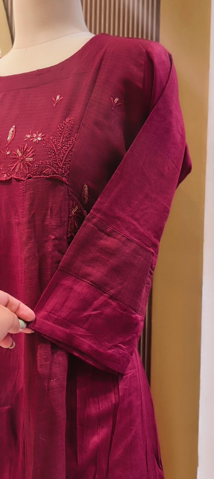 Ruby Bloom Premium Mul Cotton Embroidered Kurta Set with Dupatta-14894