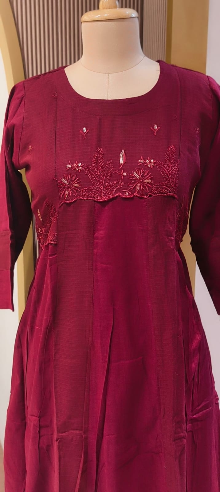Ruby Bloom Premium Mul Cotton Embroidered Kurta Set with Dupatta-14894