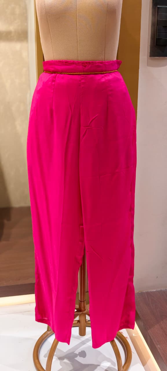 Elegant Floral Embroidered Co-ord Set Button-Down Tunic & Matching Trousers- 14874