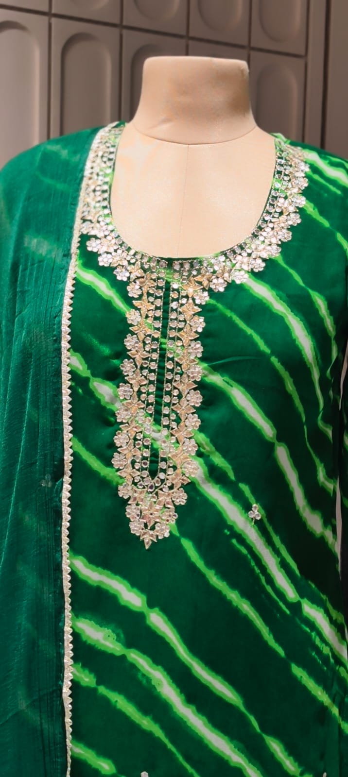Gotta Touch Traditional Leheriya Pur Soft Georgette Full Suit Set With Dupatta- 15165