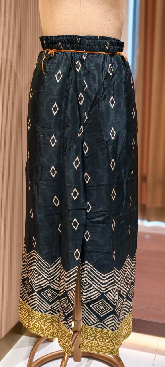 Tribal Inspired Tassel Accent Multi Printed Flowy Crepe Fancy Full Suit Set With Dupatta- 15418, 15419