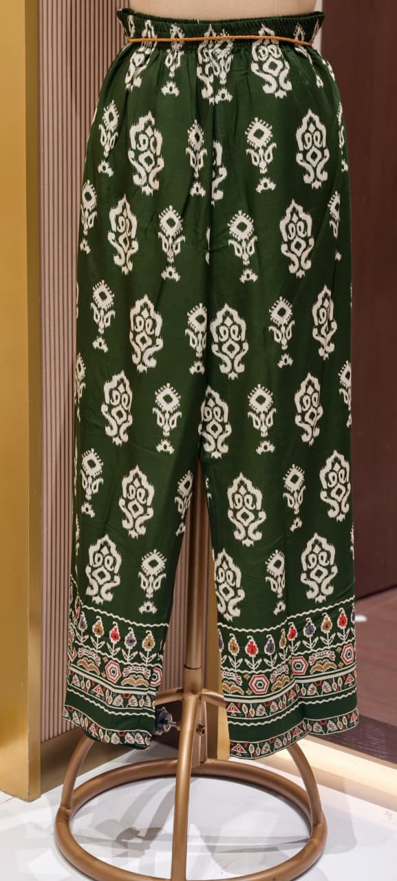 Mango Buti Inspired Block Prints Tassel Accent German Rayon Co-Ord Set- 15468