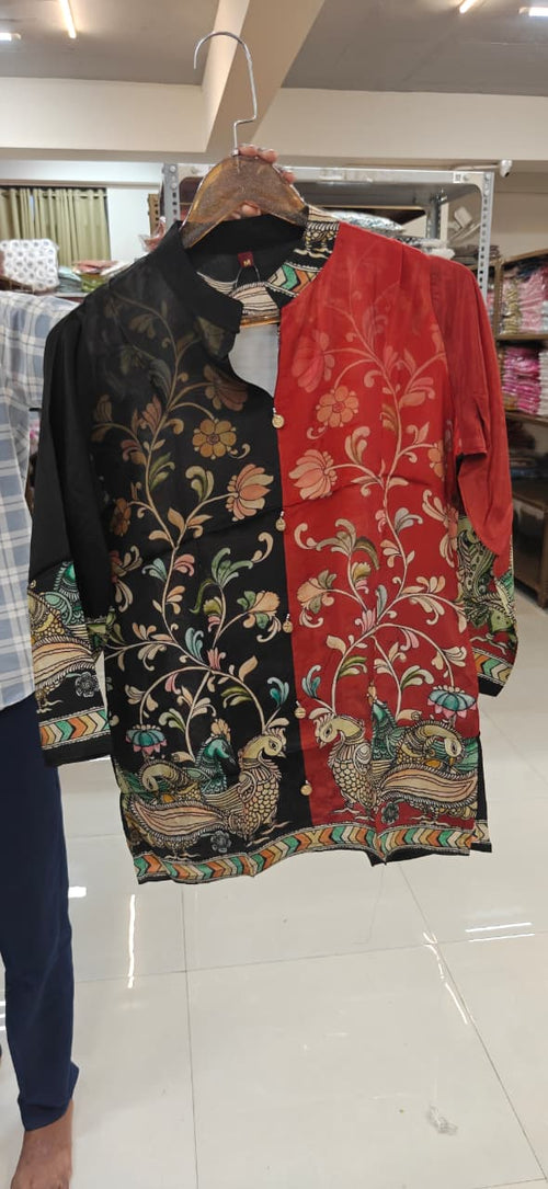 Beautyfull Printed Crep Red Print Shirt-