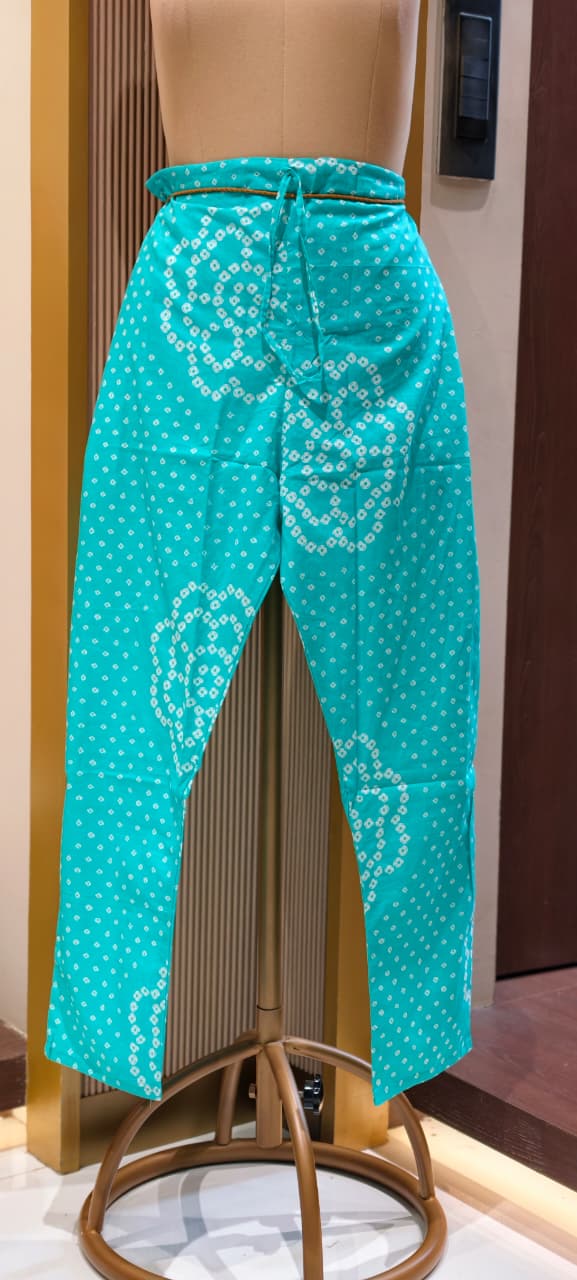 Minimal Neck Work Soft Cotton Leheriya Printed Full Suit Set With Dupatta