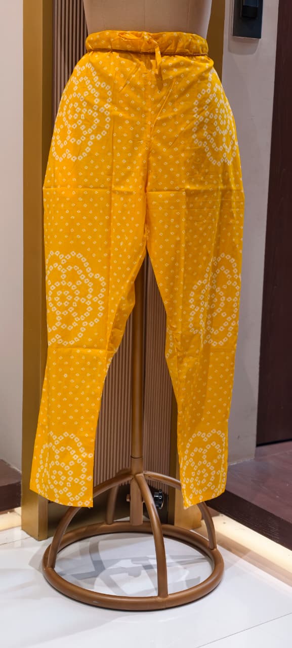 Minimal Neck Work Soft Cotton Leheriya Printed Full Suit Set With Dupatta