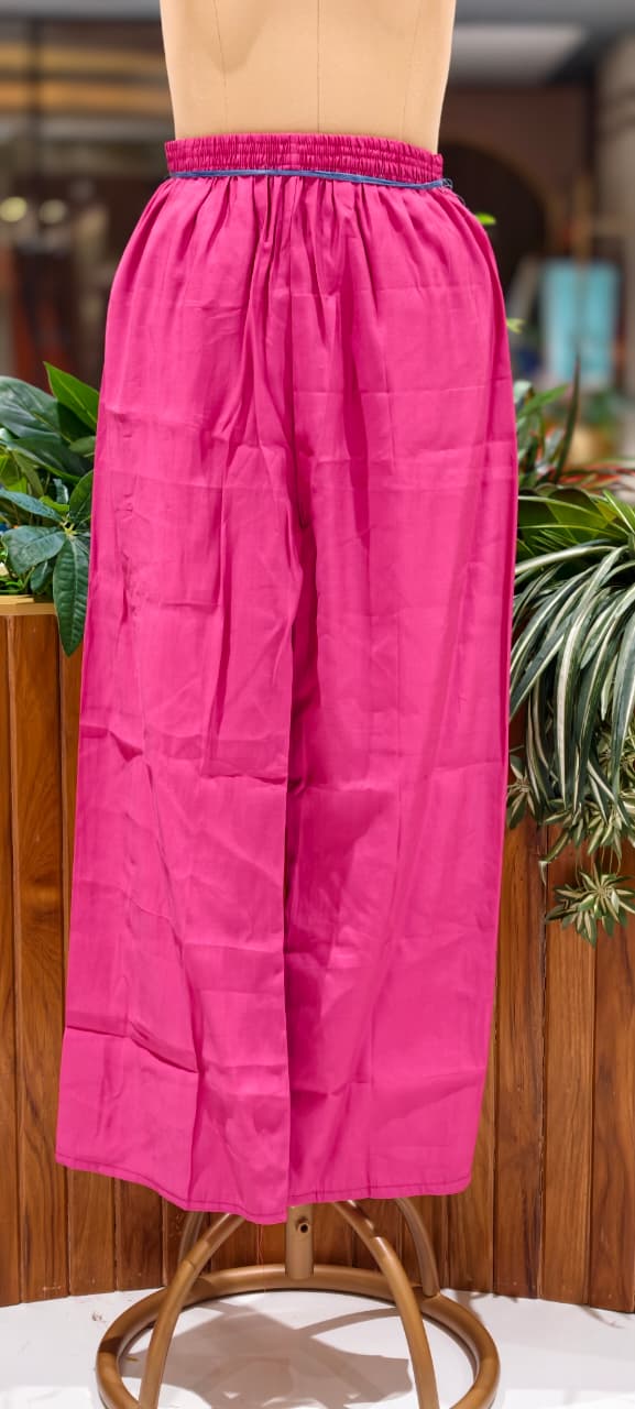 Fuschia Blush Grand Embroidery Yoke A-Line Surat Mul-Chanderi Full Suit Set With Dupatta- 15727