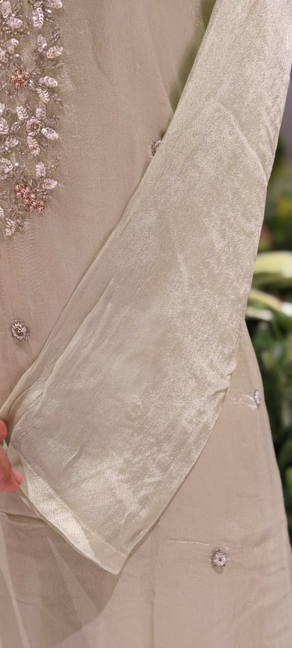 Premium Chinon Pastel Elegance Scattered Bootis & Cut-Dana Ensembelled Full Suit Set With Dupatta- 15502