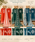 Geometric Patang Abstract Print Russian Silk Full Suit Set With Matching Dupatta- 16357