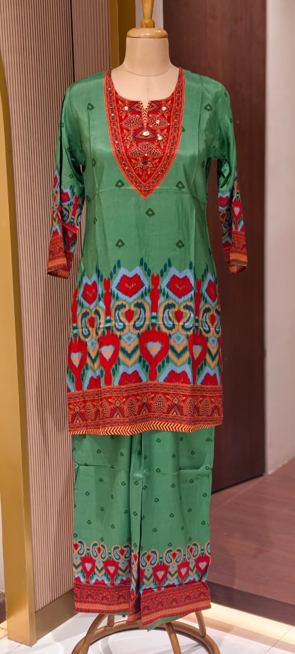 Multi Prints Premium Muslin Vibrant Casual Wear Co-Ord Sets- 14516 W154