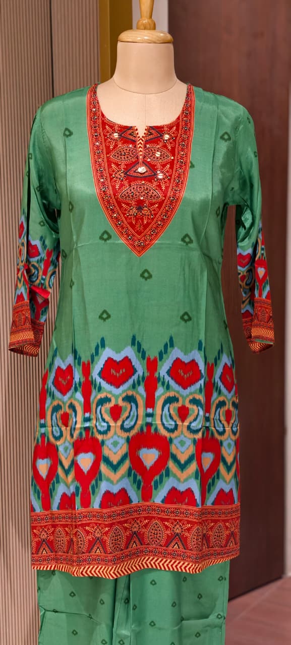 Multi Prints Premium Muslin Vibrant Casual Wear Co-Ord Sets- 14516 W154