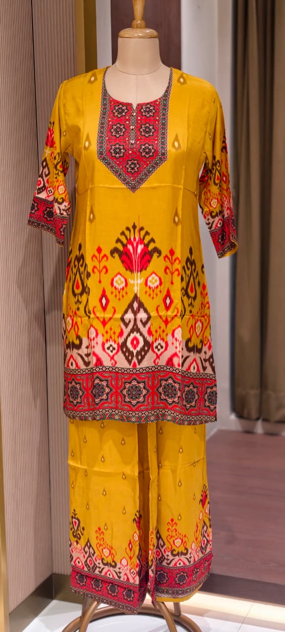 Multi Prints Premium Muslin Vibrant Casual Wear Co-Ord Sets- 14516 W154