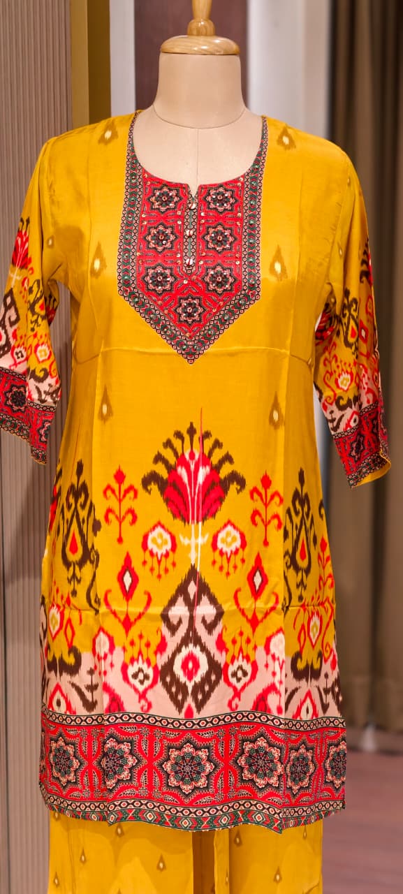 Multi Prints Premium Muslin Vibrant Casual Wear Co-Ord Sets- 14516 W154