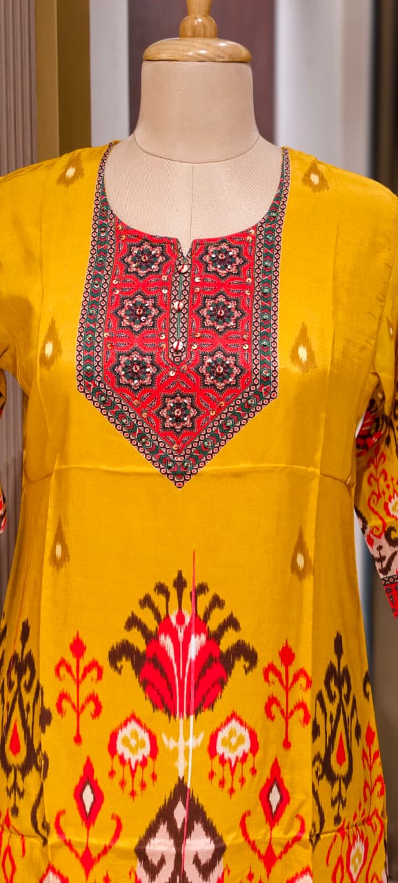 Multi Prints Premium Muslin Vibrant Casual Wear Co-Ord Sets- 14516 W154