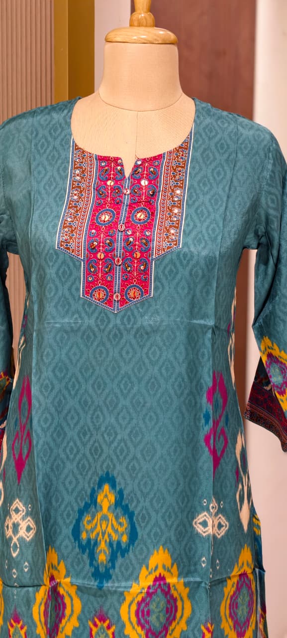 Multi Prints Premium Muslin Vibrant Casual Wear Co-Ord Sets- 14516 W154