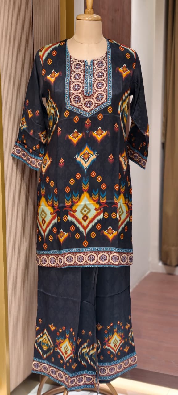 Multi Prints Premium Muslin Vibrant Casual Wear Co-Ord Sets- 14516 W154