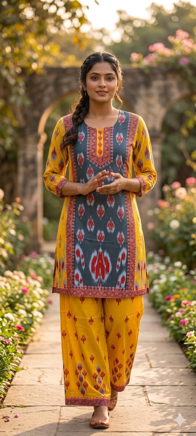 Multi Prints Premium Muslin Vibrant Casual Wear Co-Ord Sets- 14516 W154